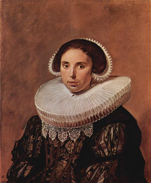 Portrait of a woman, possibly Sara Wolphaerts van Diemen, 1635 - Франс Галс