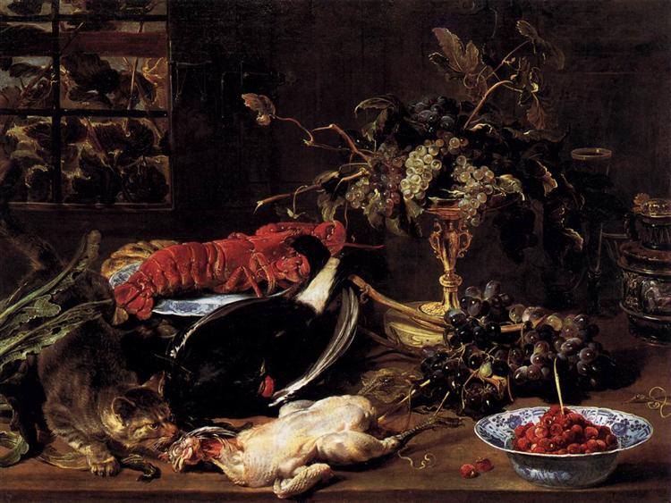 Still Life with Crab, Poultry, and Fruit, 1615 - 1620 - Франс Снейдерс