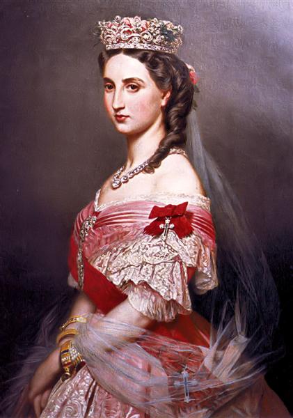 Portrait of Charlotte of Belgium, 1864 - Франц Ксавер Вінтерхальтер