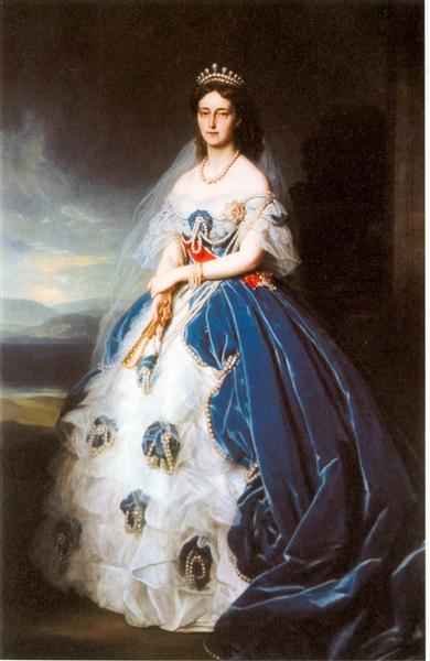 Portrait of the Queen Olga of Württemberg, 1865 - 弗朗兹·克萨韦尔·温德尔哈尔特