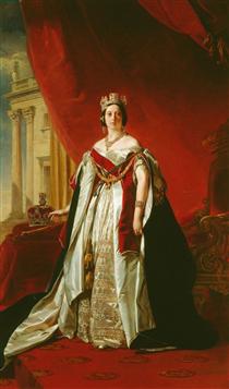 Retrato de Vitória do Reino Unido - Franz Xaver Winterhalter