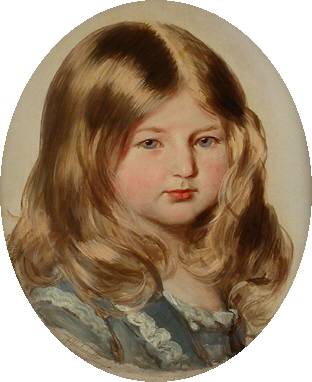 Study for a portrait of Princess Amalie of Saxe-Coburg-Gotha - Франц Ксавер Вінтерхальтер