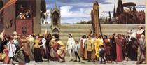 Cimabue's Celebrated Madonna Carried in Procession Through the Streets of Florence - Frederic Leighton
