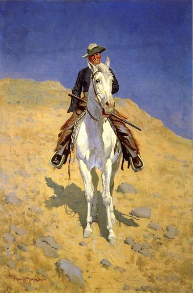 Self-Portrait on a Horse, 1890 - Фредерик Ремингтон