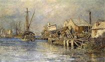 The old ship, Williamstown - Frederick McCubbin