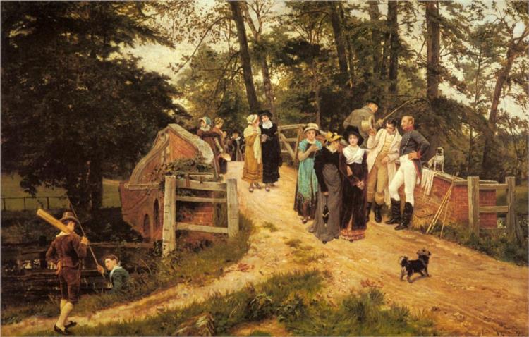 The school belles, 1877 - Фредерік Морган