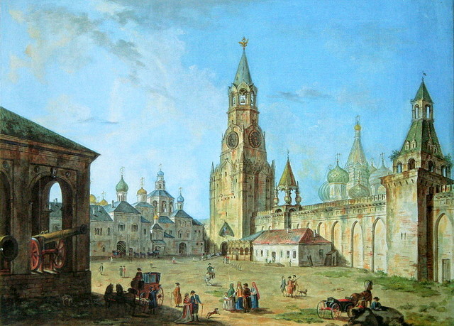 View from the Kremlin's Spassky Gate, 1800 - Fiódor Alekseiev