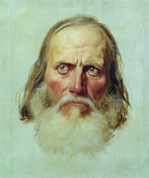 The head of an old man - Fyodor Bronnikov