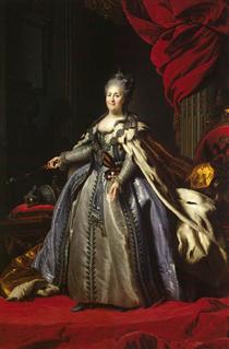Retrato de Catarina II da Rússia - Fyodor Rokotov