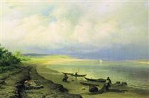 Bank of the Volga after the Storm - Fiódor Vassiliev