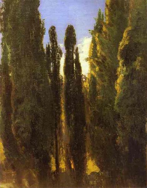 Cypresses in the Crimea - Fjodor Alexandrowitsch Wassiljew