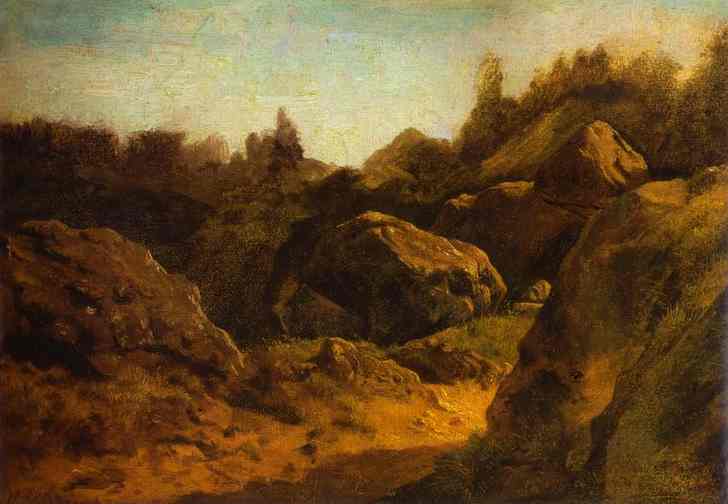 On Valaam. Rocks, 1867 - Федір Васільєв