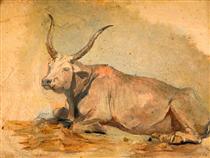 Roman Ox (Lying down) - George Hemming Mason