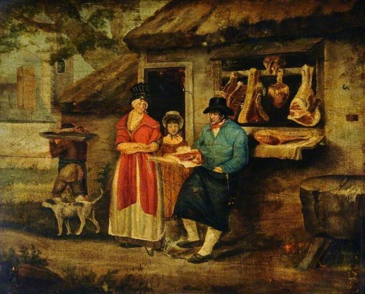 The Village Butcher, 1800 - Джордж Морланд