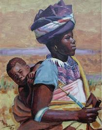 Xhosa mother and child - George Pemba