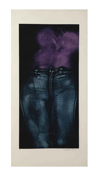 Girl in Violet Shirt: Front View, 1975 - George Segal