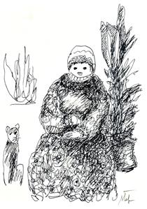 Grandmother and Cat - George Stefanescu