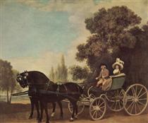 Lord and Lady in a Phaeton - Джордж Стаббс