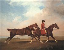 William Anderson with two saddle-horses - George Stubbs
