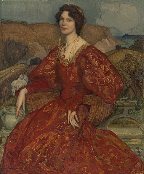 Sybil Waller in a Red and Gold Dress, 1905 - George Washington Lambert