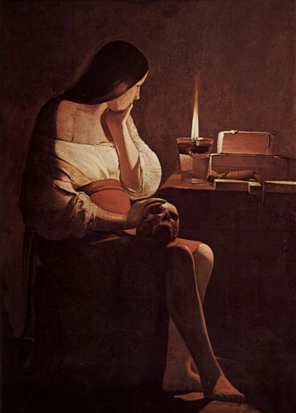 Mary Magdalene with Oil Lamp, 1630 - 1635 - Жорж де Латур