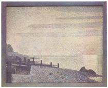 Mouth of the Seine at Honfleur, evening - Georges Pierre Seurat