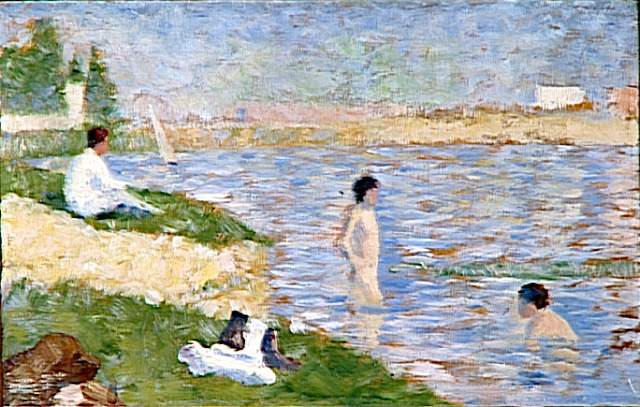 Study for "Bathers at Asnieres", 1883 - Жорж Сера