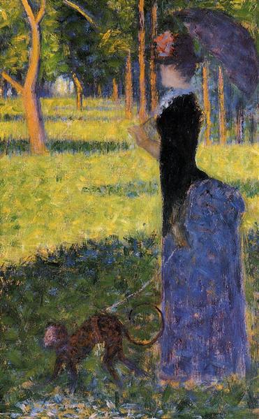 Woman with a Monkey, 1884 - Georges Pierre Seurat