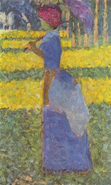 Женщина с зонтиком, 1884 - Жорж Сёра