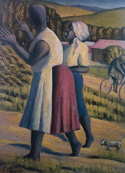 WOMEN IN THE COUNTRY, 1946 - Gerard Sekoto