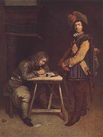 Officer Writing a Letter - Gerard Terborch