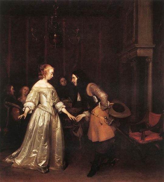The Dancing Couple, 1660 - Герард Терборх