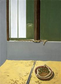 Serpents et assiette - Gilles Aillaud