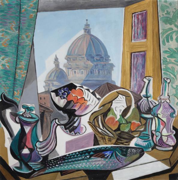 Still Life with the Dome of St. Peter's, 1943 - Джино Северіні
