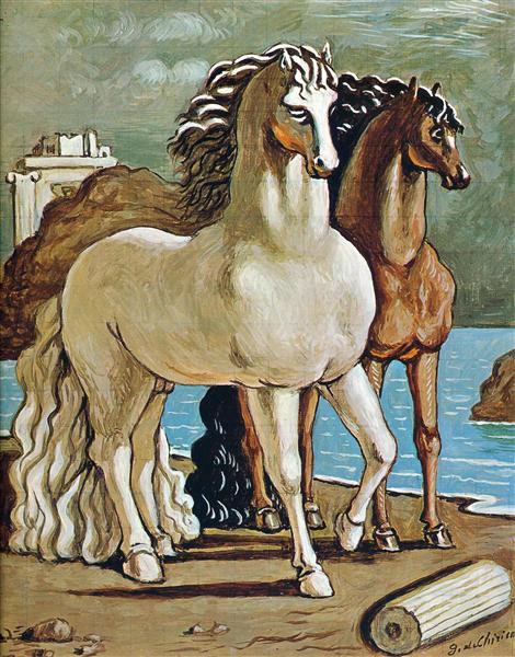 Two Horses by a Lake, c.1950 - Giorgio de Chirico