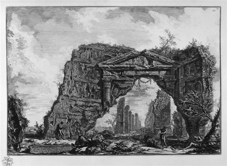 Ancient temple commonly known as the Health on the Way at Albano, five miles distant from Rome, c.1766 - 皮拉奈奇