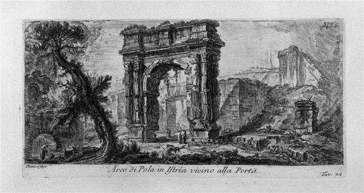 Arch of Augustus, manufactured by Rimini, 1747 - 1748 - 皮拉奈奇