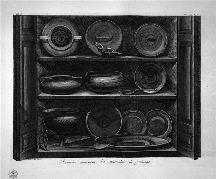 Cabinet containing household utensils - Giovanni Battista Piranesi