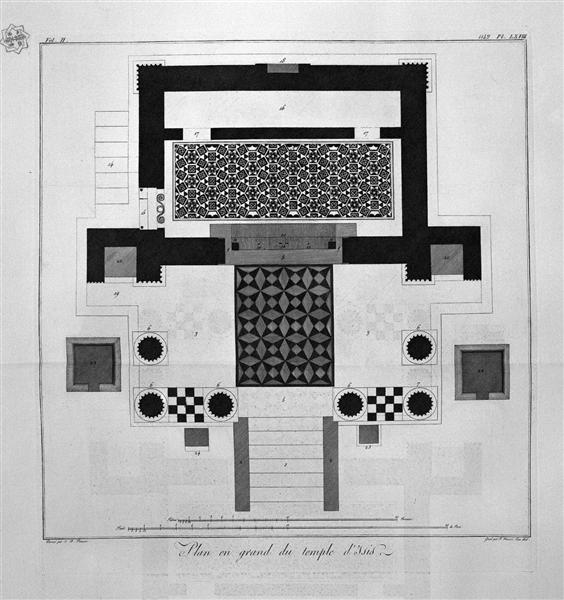 Floor plan for the great Temple of Isis - Giovanni Battista Piranesi