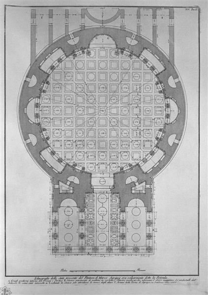 Iconography of the present state of the Pantheon - Giovanni Battista Piranesi