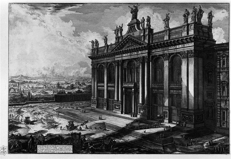 Interior view of the Basilica of St. John Lateran - Джованні Баттіста Піранезі