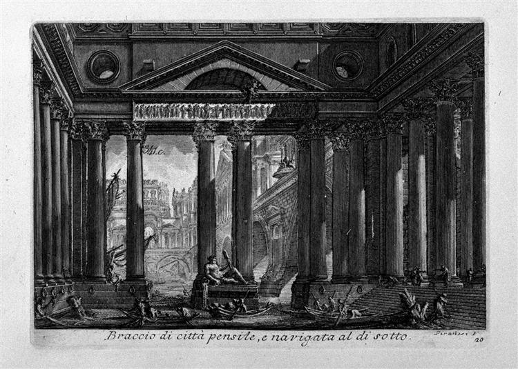 Porches pulled around a hole of the Royal Palace - Giovanni Battista Piranesi