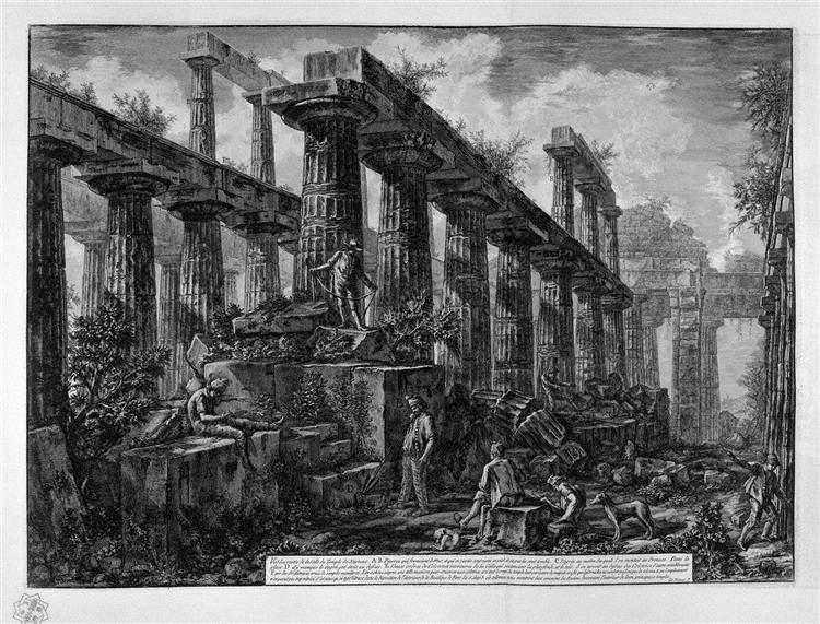 Remains of the Temple of Neptune`s cell - Джованні Баттіста Піранезі