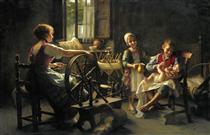 Family In An Interior - Giovanni Battista Torriglia