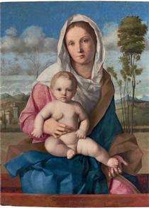 Madonna and Child in a landscape - Giovanni Bellini