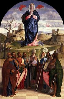 Virgin in Glory with Saints - Джованні Белліні