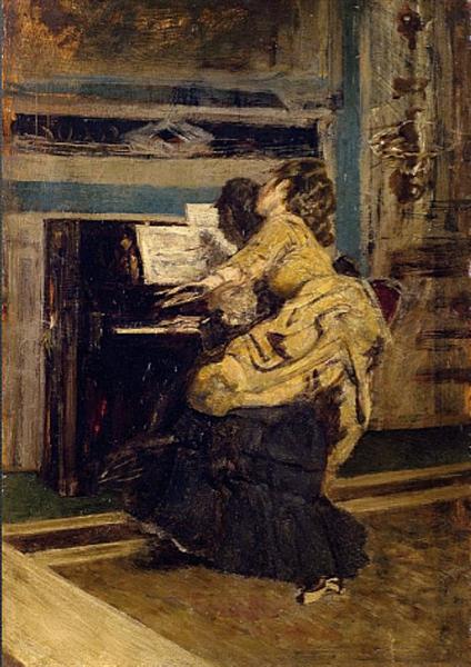 Two women at the piano - Джованні Болдіні
