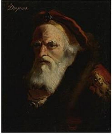 The head of an old man, inscribed Diogenes - Giovanni Domenico Tiepolo