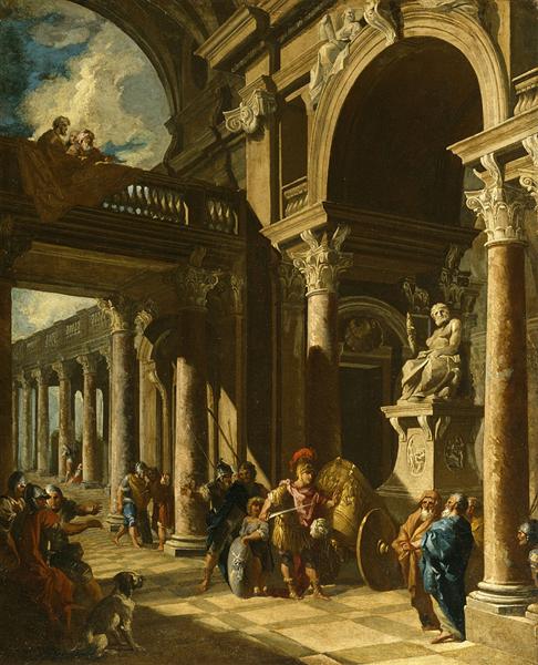 Alexander the Great Cutting the Gordian Knot, c.1718 - c.1719 - Джованні Паоло Паніні