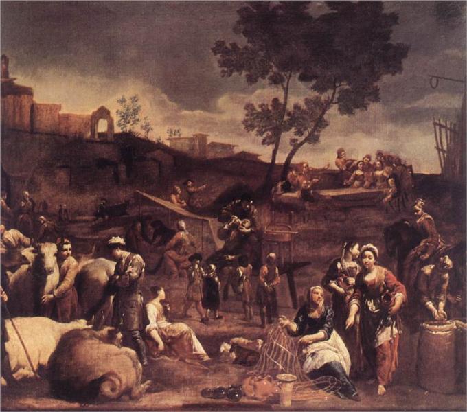 Village Fair, 1709 - Джузеппе Марія Креспі